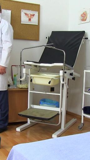 Captivating moment from "Hot skinny milf caught naked in doctor's office with cam"