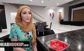 Best Friends rides For The First Time Hijab Hookup