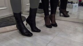 Hard heels tapping and toe wiggling 35 sj (SH)