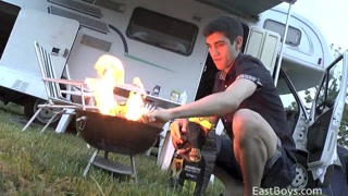 Night Handjob in a Public Campground