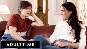 ADULT TIME - Fresh 18-Year-Old Stepson Fucks His Nympho Stepmom Sofie Marie For A Car