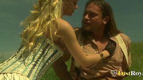 Big-titted blonde babe gets her tight wet cunt pounded raw by a thick hard cock