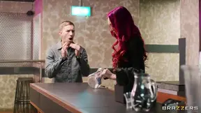 Horny couple gets it on in a tattoo parlor after a steamy headjob