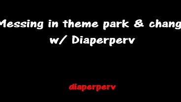 AUDIO Innocent diaper change after messing on theme park ride