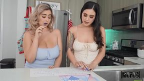 Jasmine Wilde Teaches Chloe Surreal On How To Give Her BF '_s Dick A Proper Blowjob - MOFOS