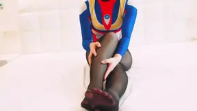 Masked hero Ultraman is conquered by a sassy babe