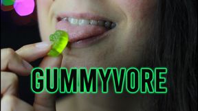 Vore fetish: loudly chewing and eating gummy bears