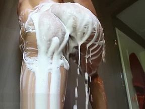 Loni Legend lathering up for shower fun