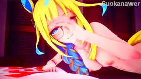 Horny Sarada Trains by Fucking Kaguya & TenTen in Explicit Anime Fantasy Action