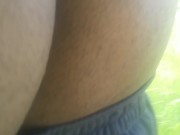 Detroit Man flashes his ass while walking down the street