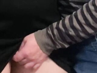 Excited Perv Fingering Beauty Underneath Costume in Public