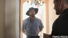 Family Package Delivery - Michael, Myles, and Wesley's Threesome Treat