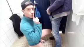 Risky cruising in highway toilets ,bad quality but so damn hot