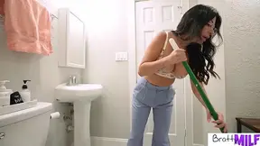 EXPERIENCED LADY Cami Strella can't resist her stepson's huge dick in steamy POV scene