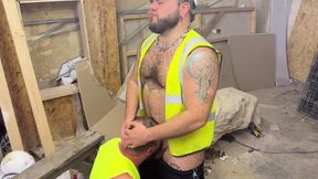 Helmet Builder Hairy Bear Eats Ass Then Breeds Chav Bareback
