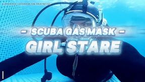 Scuba Gas Mask Girl Stare