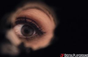 Voyeur Bathroom Romance with Brunette Ignites Wild Passion