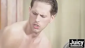 Licks Then Slides His Raw Cock Into Romans Ass With Jeff Powers