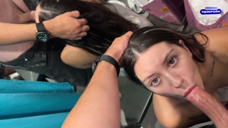 Risky sex - Hard FaceFuck 24yo Beauty in Mass Market Fitting Room - Eye Rolling Oral Creampie