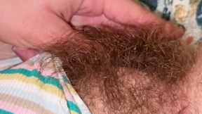 Super Thick and Long Plussy Hair Bush Closeup