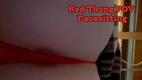 Nerd Girl Punishes Bully – Red Thong Facesitting & Ass Worship POV | Mistress Mercy Rage
