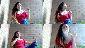 Petite Asian Smoking and Coughing On the Balcony volume 13 Non Nude ****wmv****