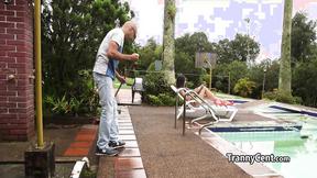 ”Gardener fucks transgender big butt”