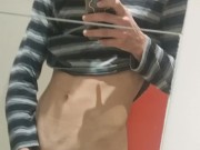 I love looking at myself in the mirror, it puts me to the max! and soon i cum