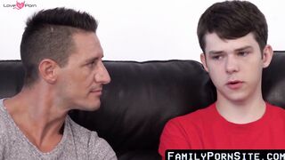 FamilyPornSite.com - Forbidden family sex session with twink stepson pounded raw by s