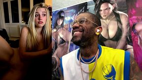 tight shaved pussy blonde girl gets her cunt used, ai generated