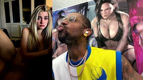 tight shaved pussy blonde girl gets her cunt used, ai generated