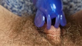 POV purple rabbit vibrator play