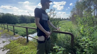 Risky public outdoor anal dildo compilation