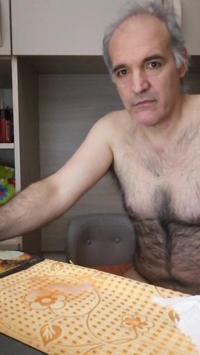 A Long, Hot Jet of Cum Shoots Out of My Hard Cock