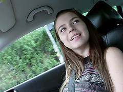 Cutie Marina sucks and fucks in the car