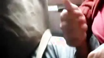 Twink jerks off and cums on airplane