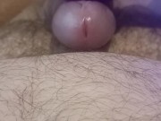 Orgasm from a vibrator, cum without hands
