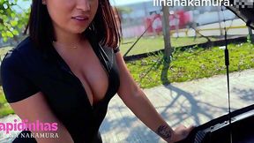 Busty Asian Slut Lina Nakamura Gets BBC Banged Outdoors by Mechanic John Coffee Bareback