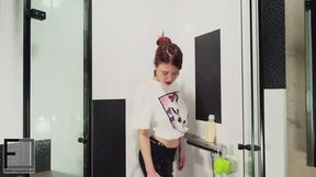 FxF 00001 00057 Getting her clothes soaked, and getting some soap afterwards