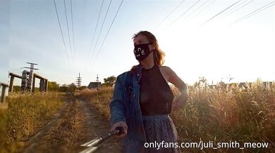 Lustful teen came to the industrial area to masturbate