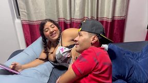 Latina teen gets her ass fucked for doing housework