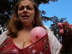 Great Big Boobs On Masturbating Redhead