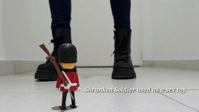 Giantess fucks shrunken soldier