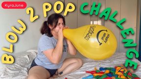 Blow to Pop Challenge with McDonalds Balloons