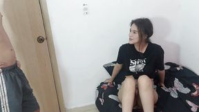 My Stepsister Turns Me on and Fucks Me Until I Cum in Her Wet Pussy