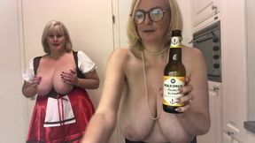 Oktoberfest - 2 busty topless blondes - Fetish