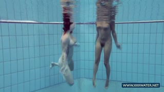 Katrin and Lucy big tits underwater