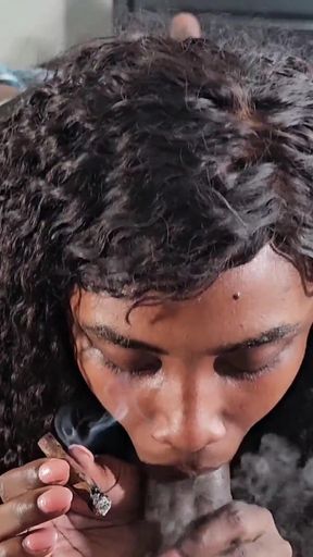 POV BBC Ebony Couple Fuck and Smoke Session