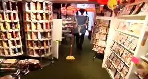 Brunette maid gets tied up