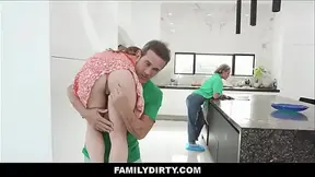 FamilyDirty - Tiny Teen Stepdaughter Lets Stepdad Bang Her On St Patricks Day